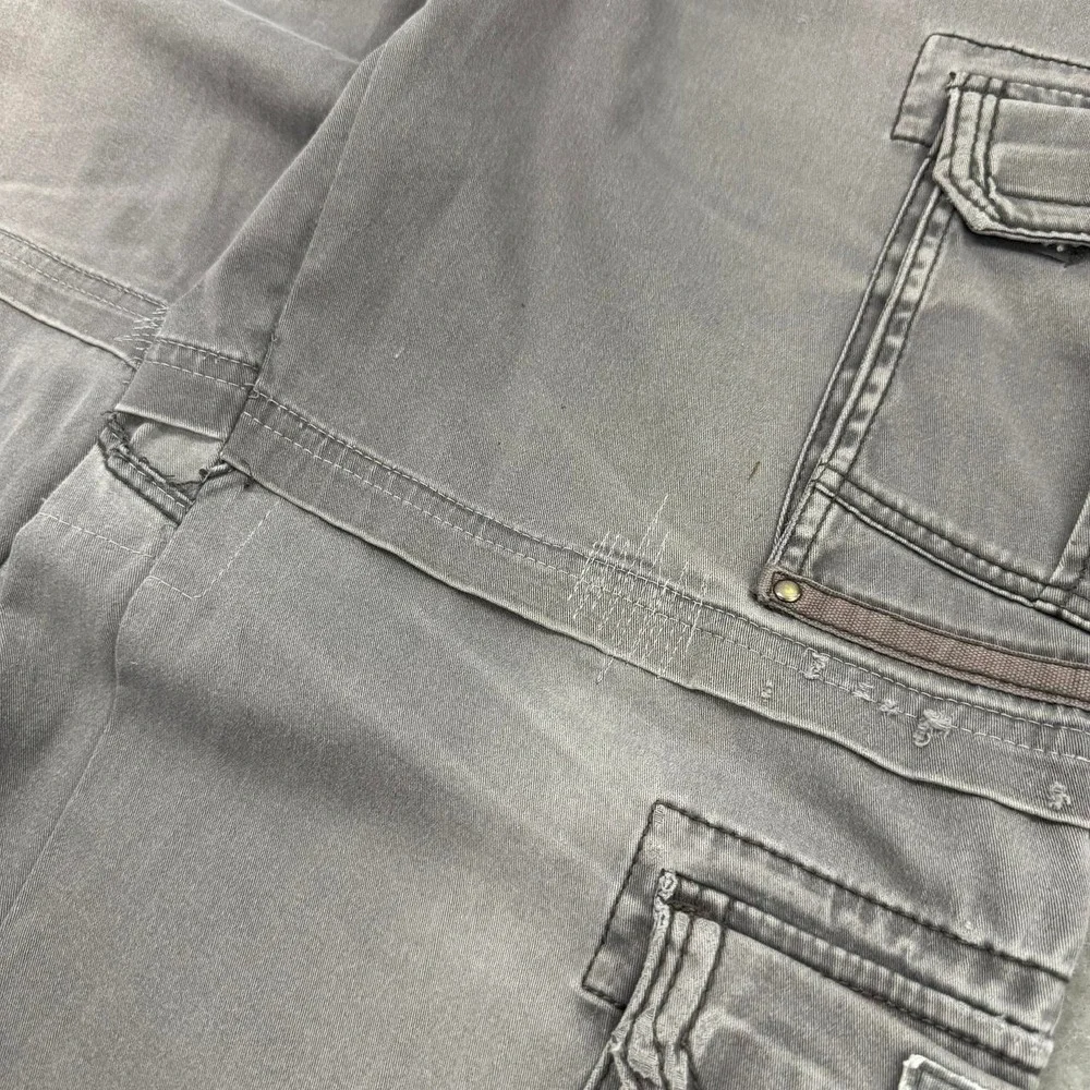 1 OF 1 Fedi Cartel 00s Y2K BAGGY Gray CARGO UTILITY PANT - 35/37